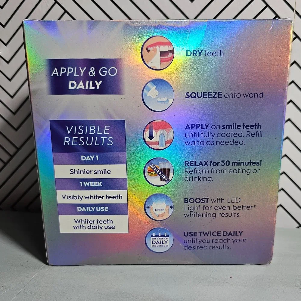 🏷️NIB Crest 3D White Daily Whitening Serum Treatment with LED Accelerator Light - Picture 8 of 10